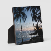 Go selbstbewusst Thoreau Zitat Kleines Foto Plaque Fotoplatte (Vorderseite)