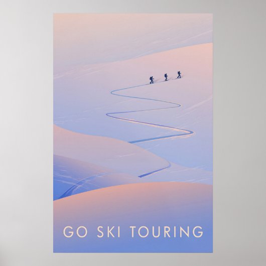 Go Ski Touring Travel Poster (Vorne)