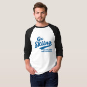 Go Skiing – Minimal Winter Sports Typography Desig T-Shirt (Vorne ganz)