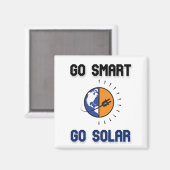 GO SMART GO SOLAR - ERNEUERBARE ENERGIE MAGNET (Vorderseite/Rückseite)