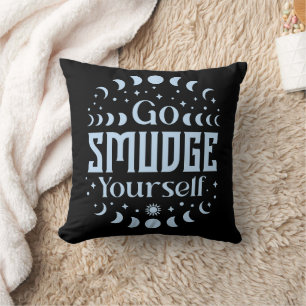 Go Smudge Sie selbst Celestial Moon Phases Hallowe Kissen