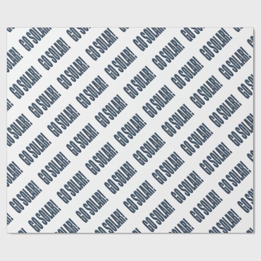 "Go solar!" Geschenkpapier (Flach)