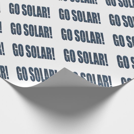 "Go solar!" Geschenkpapier (Ecke)