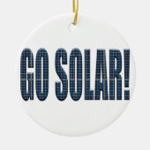 "Go solar!" Keramikornament (Vorne)
