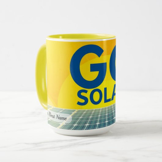 Go Solar Ray Mug Custom Tasse (Vorderseite Links)