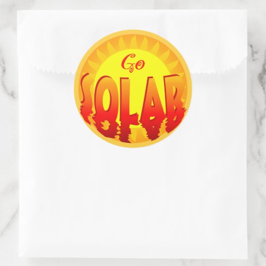 Go Solar Slogan Sticker (Tasche)