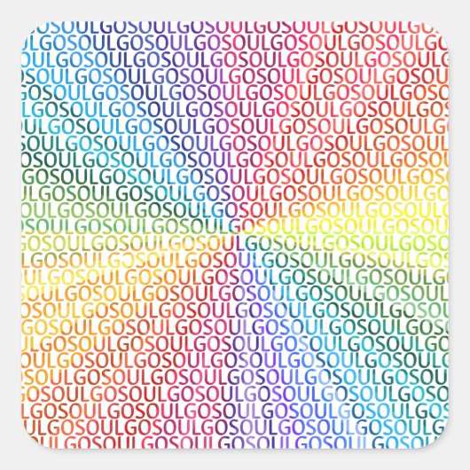 Go Soul Quadratischer Aufkleber (Vorderseite)