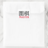 Go (Spiel) Master Quadratischer Aufkleber (Tasche)