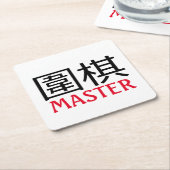 Go (Spiel) Master Rechteckiger Pappuntersetzer (angewinkelt)