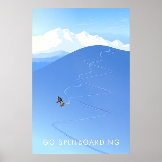Go Splitboarding Travel Poster (Vorne)
