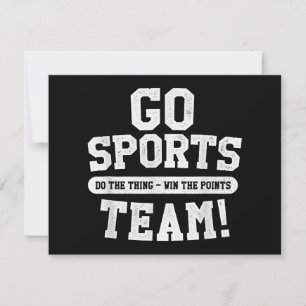 Go Sport Team! Funny Sports Feiertagskarte