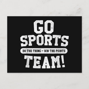 Go Sport Team! Funny Sports Feiertagspostkarte