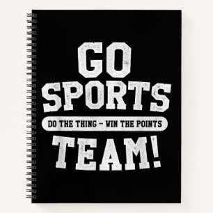 Go Sport Team! Funny Sports Notizblock