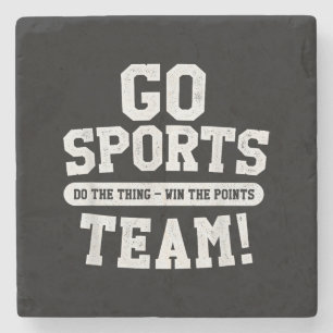 Go Sport Team! Funny Sports Steinuntersetzer