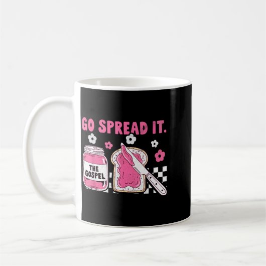 Go Spread It The Gospel Retro Funny Jar Floral Chr Kaffeetasse (Links)