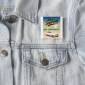 Go Surfing Travel Poster! Button (Beispiel)