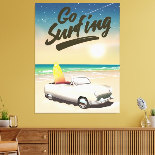 Go Surfing Travel Poster! Leinwanddruck (Insitu (Wohnzimmer))