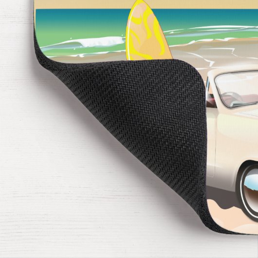 Go Surfing Travel Poster! Mousepad (Ecke)