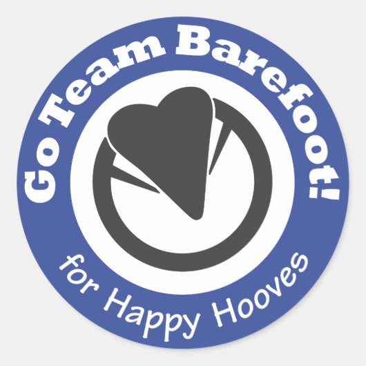 Go Team Barefoot! Aufkleber (Vorderseite)