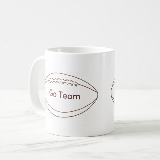 Go Team Custom Football Kontur Tasse (Vorderseite Links)