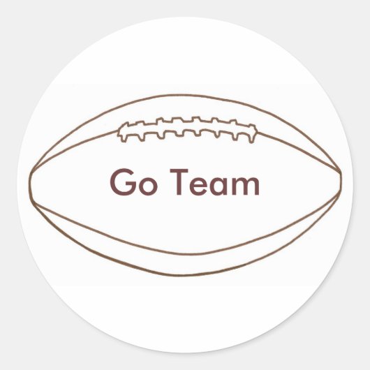 Go Team Football Kontur Aufkleber (Vorderseite)