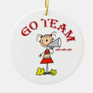 Go Team Rah Rah Rah T - Shirt und Geschenke Keramik Ornament