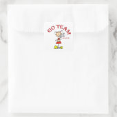 Go Team Rah Rah Rah T - Shirt und Geschenke Quadratischer Aufkleber (Tasche)