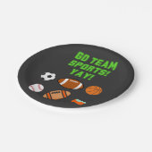 Go Team Sports Yay! Pappteller (Schrägansicht)