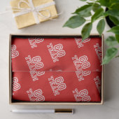 Go Team Word Art in Red Seidenpapier (Geschenk)