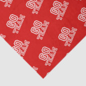 Go Team Word Art in Red Seidenpapier (Ausschnitt)