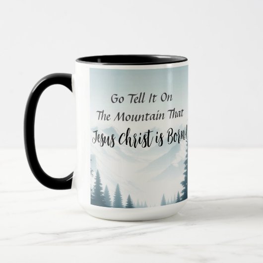 Go Tell It Mountain Weihnachten Kaffee Tasse Cup (Links)
