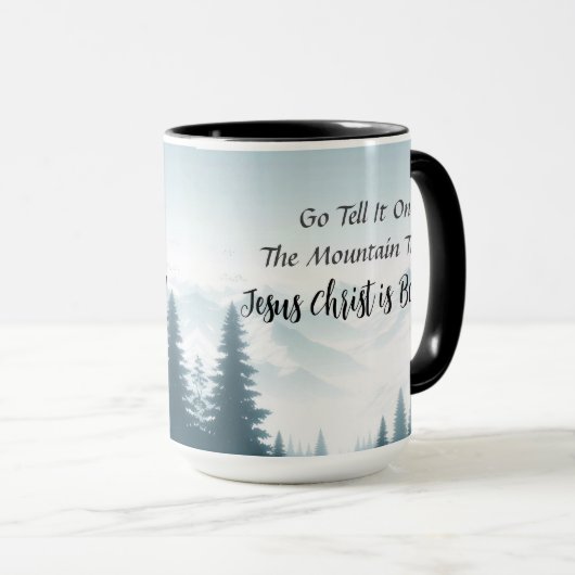 Go Tell It Mountain Weihnachten Kaffee Tasse Cup (VorderseiteRechts)
