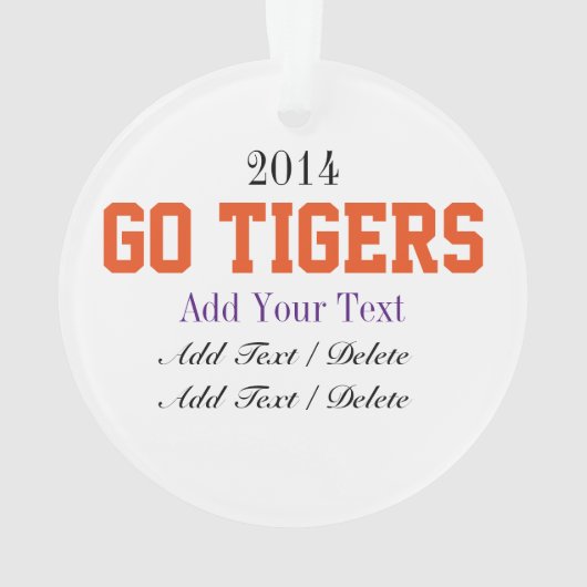 Go Tiger Ornament - SRF (Rückseite)