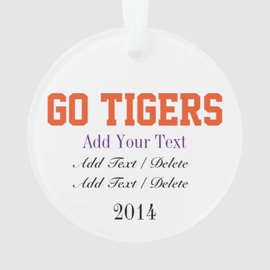 Go Tigers Ornament - SRF (Rückseite)