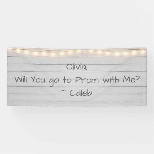  Go to Prom with Me | Romantic Promposal Banner (Horizontal)