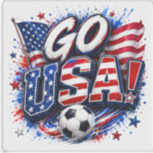 Go USA | Amerikanisch Aufkleber (Vorderseite)