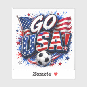 Go USA    Amerikanisch  Aufkleber