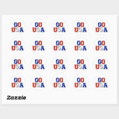 GO USA Red White & Blue Stickers (Blatt)