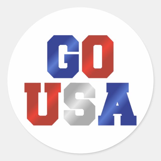GO USA Red White & Blue Stickers (Vorderseite)
