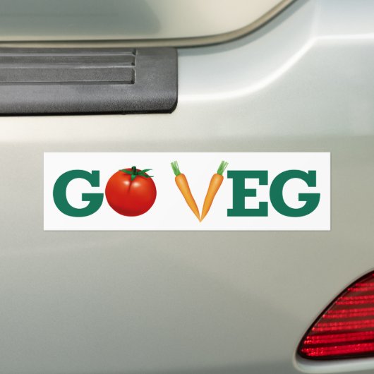 Go Veg Autoaufkleber (Auf Auto)