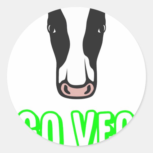 Go Veg © Logo Runder Aufkleber (Vorderseite)