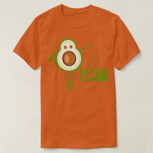 Go Vegan Avocado Classic TShirt (Design vorne)