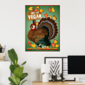 Go Vegan-Erntedank-Poster Poster (Heimbüro)