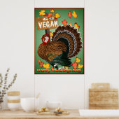 Go Vegan-Erntedank-Poster Poster (Küche)