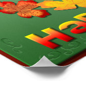 Go Vegan-Erntedank-Poster Poster (Ecke)