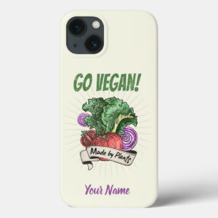 Go Vegan Made by Veggie vintage vegetarians Case-Mate iPhone Hülle