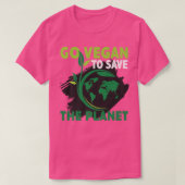 Go Vegan To Save Planet Vegan Food Healthy Lifesty T-Shirt (Design vorne)