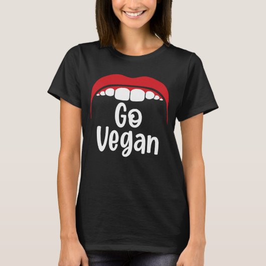 Go Vegan Vegetarian I Liebe Veggies Gemüse Vegan T-Shirt (Vorderseite)