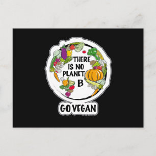 Go Vegan Vegetarian Veggie Veganism Food Geschenk Postkarte