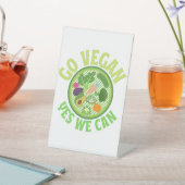 Go Vegan yes we can Sockelschild (In SItu)